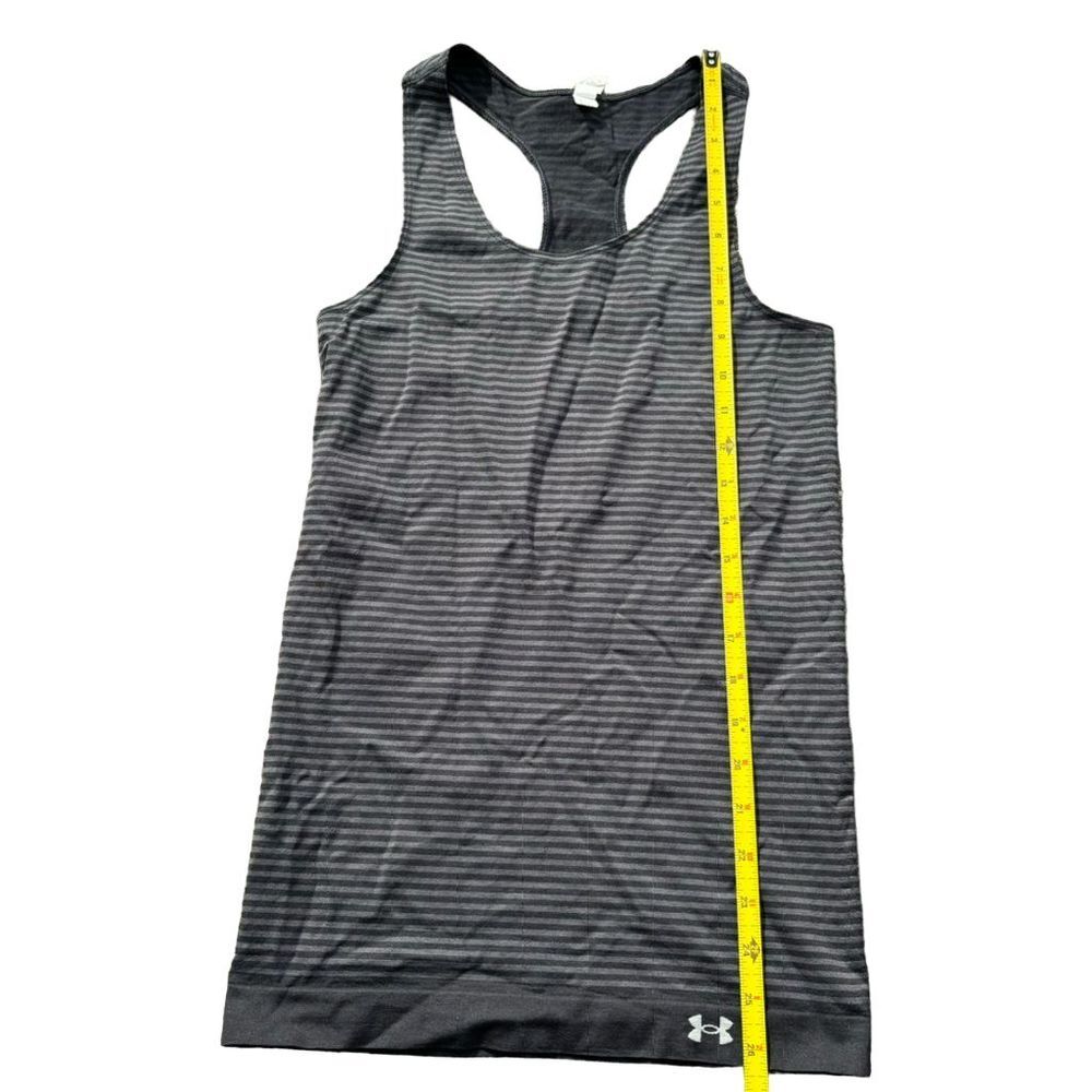 Under Armour HeatGear Women's Black Striped Tank Top S Athletic Casual - Picture 6 of 6